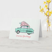 1953 Chevy BelAir Season's Greetings Kaart (Gele Bloem)