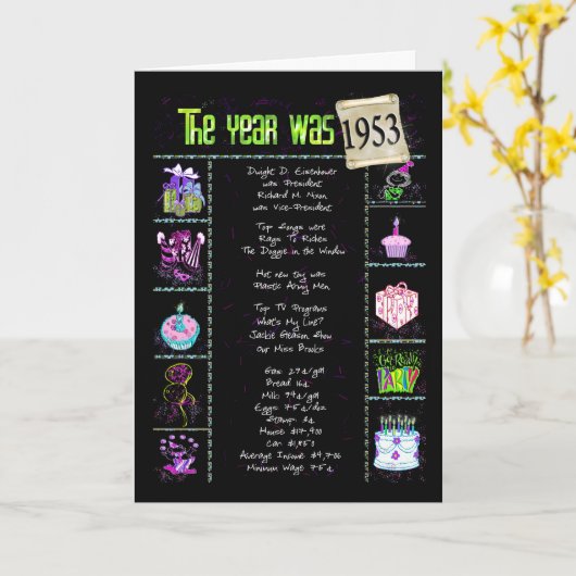 1953 de Bagatellen van de Pret van het Jaar van de Kaart (Gele Bloem)