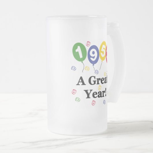 1953: een grote jaardag matglas bierpul (Voorkant rechts)