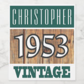 1953 Geboorte Wijn Label Wijn Etiket (Enkel label)