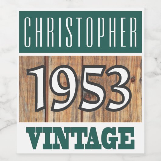 1953 Geboorte Wijn Label Wijn Etiket (Enkel label)