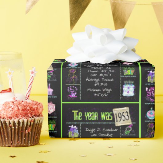 1953 Geboortejaar Trivia Cadeaupapier (Verjaardagsfeest)