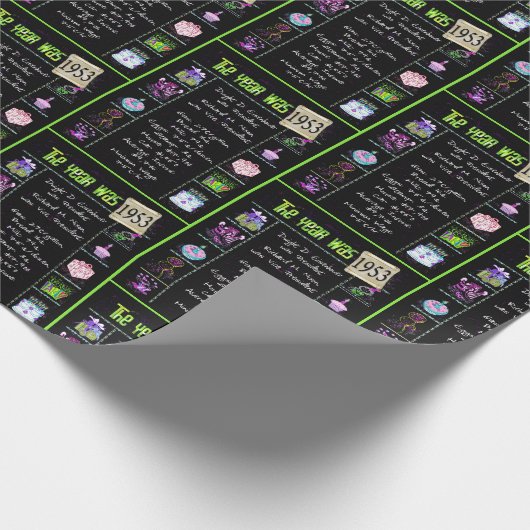 1953 Geboortejaar Trivia Cadeaupapier (Hoek)