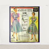 1953 Gimbels Subway Store-jurk, advertentie Wandkleed (Voorkant)