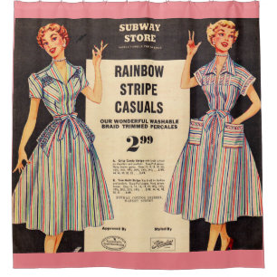 1953 Gimbels Subway Store-jurk en Douchegordijn