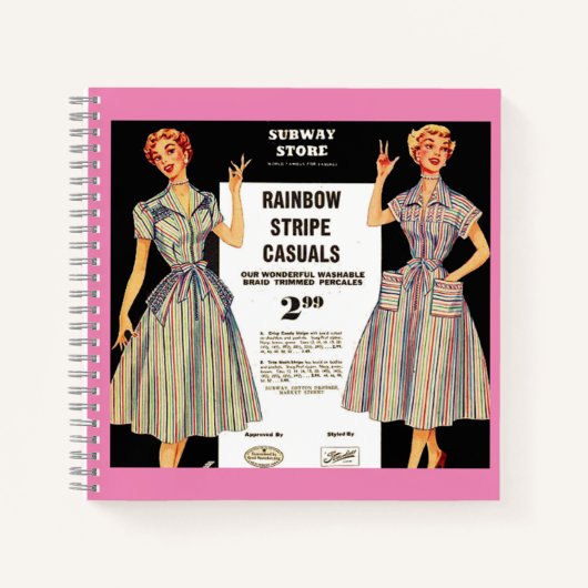 1953 Gimbels Subway Store-jurk en Notitieboek (Voorkant)