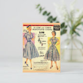 1953 Gimbels Subway Store jurk sale Briefkaart (Staand voorkant)