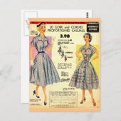 1953 Gimbels Subway Store jurk sale Briefkaart (Voorkant / Achterkant)