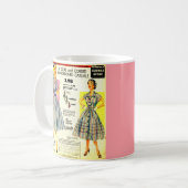 1953 Gimbels Subway Store jurk sale Koffiemok (Voorkant links)