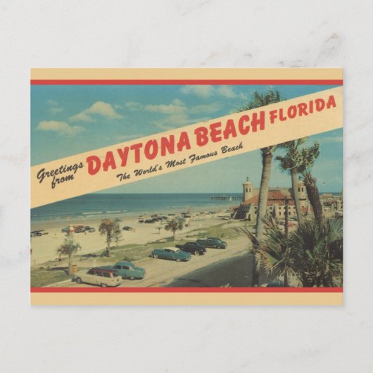1953 groeten van het Briefkaart van Daytona Beach (Voorkant)