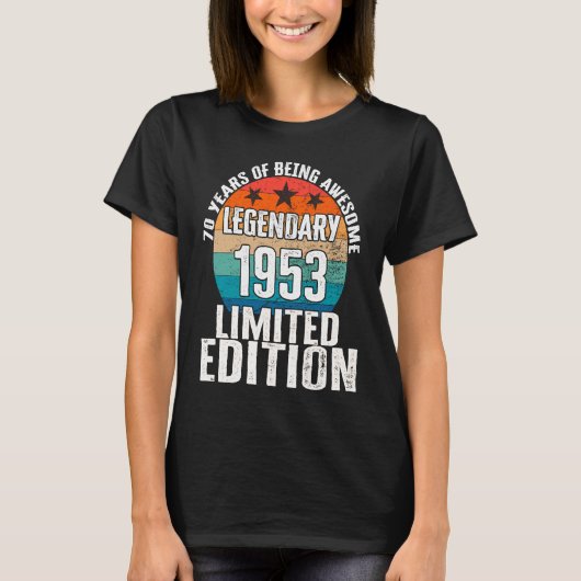  1953 Legendary Limited Edition 70 Year Old T-shirt (Voorkant)