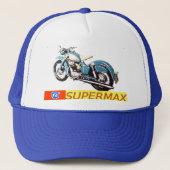 " 1953-NSU SUPERMAX Motorcycle ad" Trucker Pet (Voorkant)