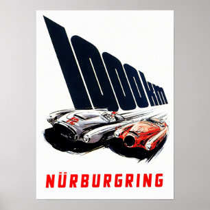 1953 Nurburgring 1000 km  racing Poster