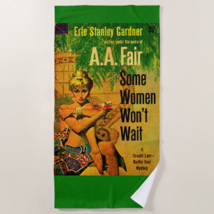 1953 pulp roman cover Enkele vrouwen wachten niet Strandlaken