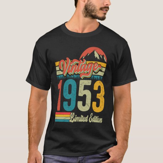 1953 Retro Mannen 70ste verjaardag T-shirt (Voorkant)