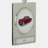 1953 rode klassieke automerk verzilverd banner ornament (Rechts)
