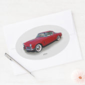 1953 rode klassieke autosticker ovale sticker (Envelop)