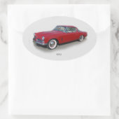1953 rode klassieke autosticker ovale sticker (Tas)