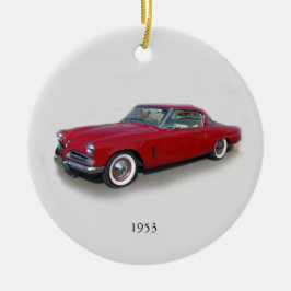 1953 rode klassieke autoversiering keramisch ornament