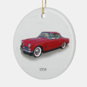 1953 rode klassieke autoversiering keramisch ornament (Links)