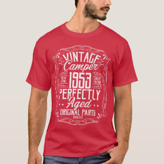 1953 Verjaardag Idee Kampeer Scout Camping 1953 re T-shirt