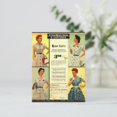 1953 Verkoop en verkoop van kleding voor kleding Briefkaart (Staand voorkant)
