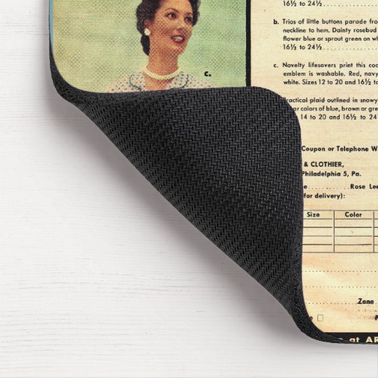 1953 Verkoop en verkoop van kleding voor kleding Muismat (Hoek)