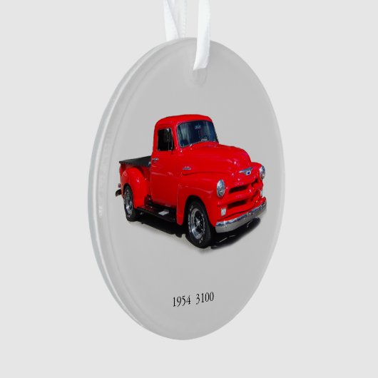 1954 3100 rode bestelwagen acrylversier ornament (voorkant)