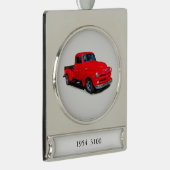 1954 3100 rode bestelwagen, banner versierd verzilverd banner ornament (Rechts)