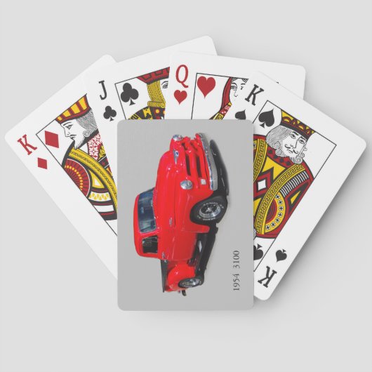 1954 3100 rode bestelwagen pokerkaarten (Achterkant)