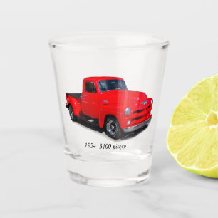 1954 3100 rode bestelwagen shot glas