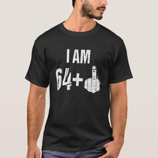 1954 65ste verjaardag, ik ben 64 plus Midden T-shirt (Voorkant)