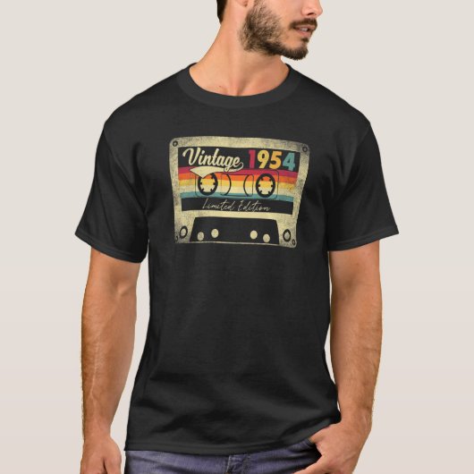  1954 68e verjaardag Gif Retro T-shirt (Voorkant)