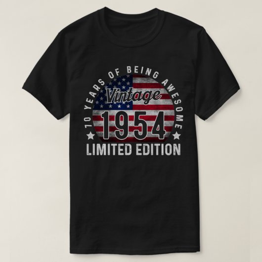 1954 70 Jaar Oude Geschenken 70e Verjaardag USA F T-shirt (Design voorkant)