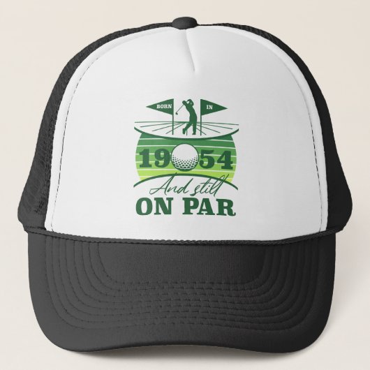 1954 70e verjaardag Golf Humor Trucker Pet (Voorkant)
