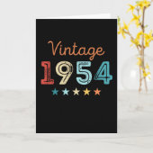  1954 70e verjaardag van de retro Gift 70 jaar oud Kaart (Gele Bloem)