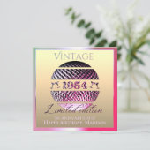 1954 70ste verjaardag roze kaart (Staand voorkant)