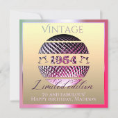 1954 70ste verjaardag roze kaart (Voorkant)