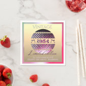  1954 70ste verjaardag roze servet (Insitu)