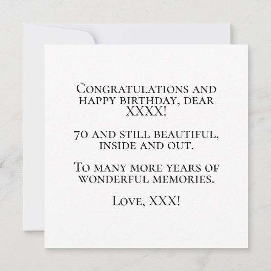 1954 70ste verjaardagsgoud kaart (Achterkant)