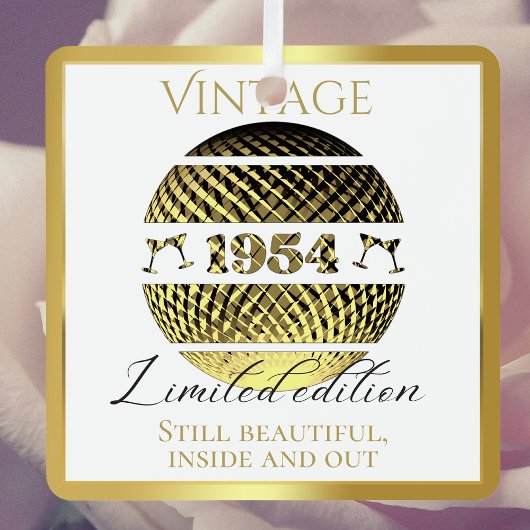  1954 70ste verjaardagsgoud metalen ornament