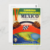 1954 Carrera Panamericana racing Briefkaart (Voorkant / Achterkant)