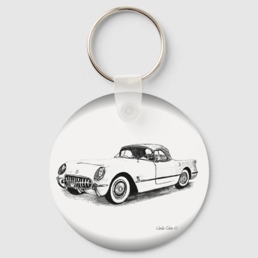 1954 Chevrolet Corvette Key chain Sleutelhanger (Voorkant)