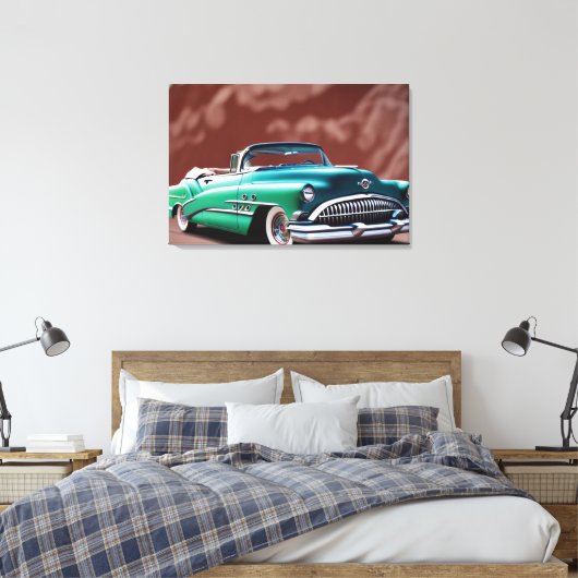 1954 Classic Car Canvas Print (Insitu (Slaapkamer))