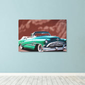 1954 Classic Car Canvas Print (Insitu (Houten vloer))