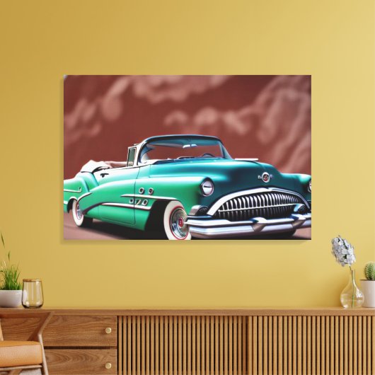 1954 Classic Car Canvas Print (Insitu (Woonkamer))