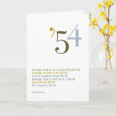 1954 de Feiten van de Pret van de Verjaardag Kaart (Gele Bloem)