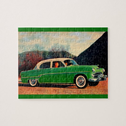 1954 Dodge Royal V8 in groen Legpuzzel (Horizontaal)