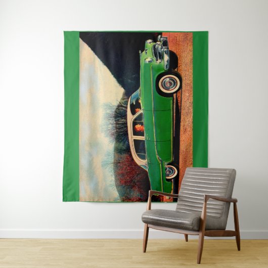 1954 Dodge Royal V8 in groen Wandkleed (In situ)