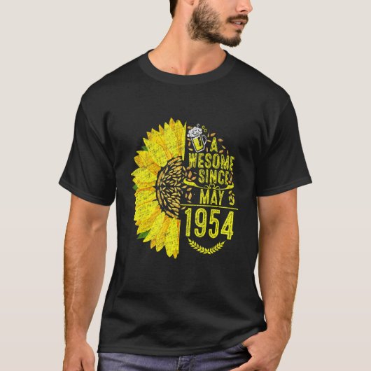  1954 Funny 68 Years Old 68th Sunshine T-shirt (Voorkant)